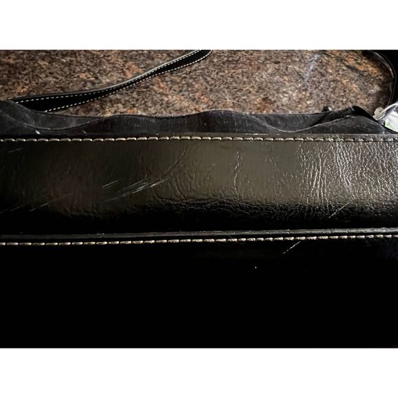 Vintage Aigner Black Denim Handbag - Picture 4 of 7